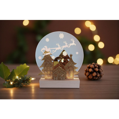 &#127775; Lampka świąteczna LED – „Złote Miasteczko”