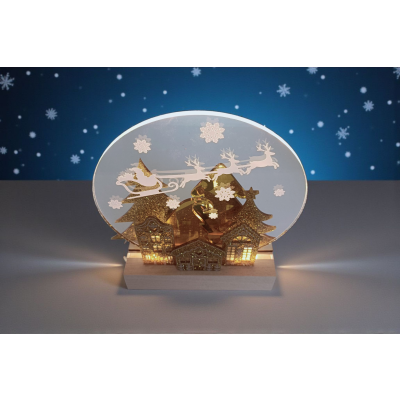 🌟 Lampka świąteczna LED – „Złote Miasteczko”